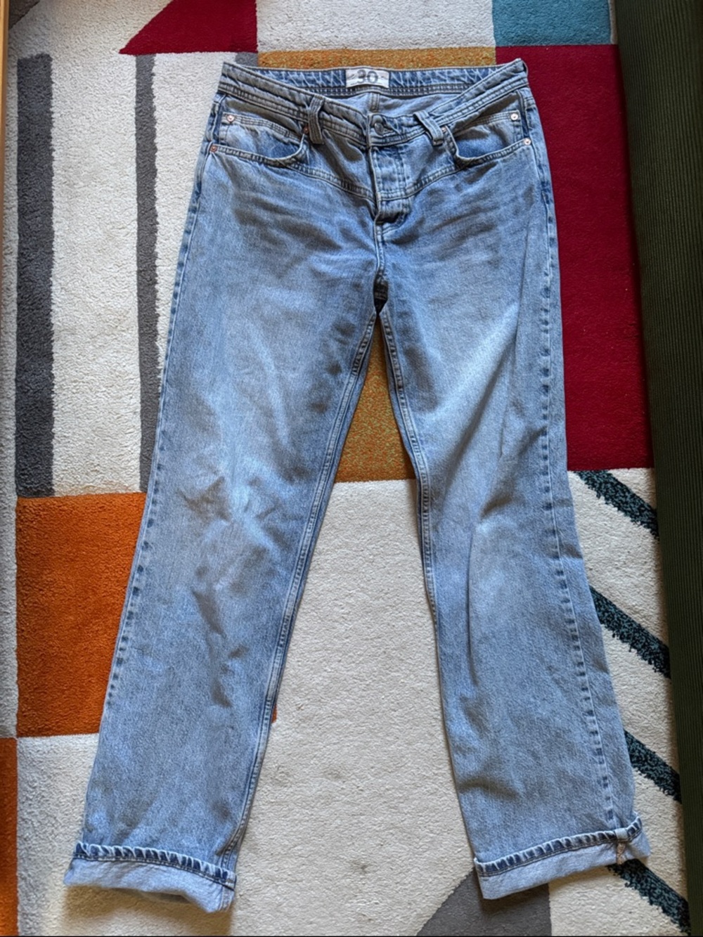 Free People Light Wash Women's Straight-Leg Jeans